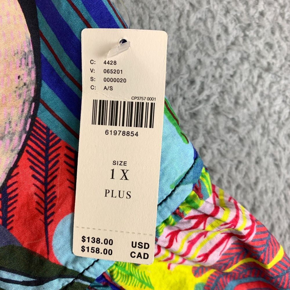 NWT Anthropologie Multicolor Tropical Print Mini Dress - Picture 7 of 16